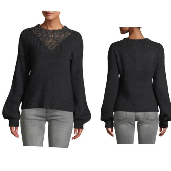 MARLED by Reunited Lace Balloon-Sleeve Sweater BNWT - Picture 2 of 3